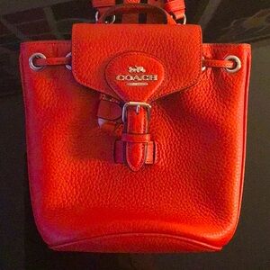 NWT - Coach leather Amelia, Poppy, small, with dust bag
